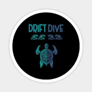 Polynesian Turtle Tattoo Design - Drift Scuba Diving Magnet